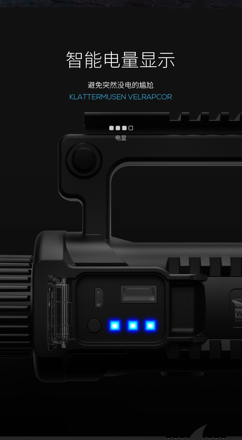 ไฟฉายสะพายแรงสูง แบบส่องไกล หลอด P90 Smiling Shark W-591 Stanby 5-10 Hr. BigCup