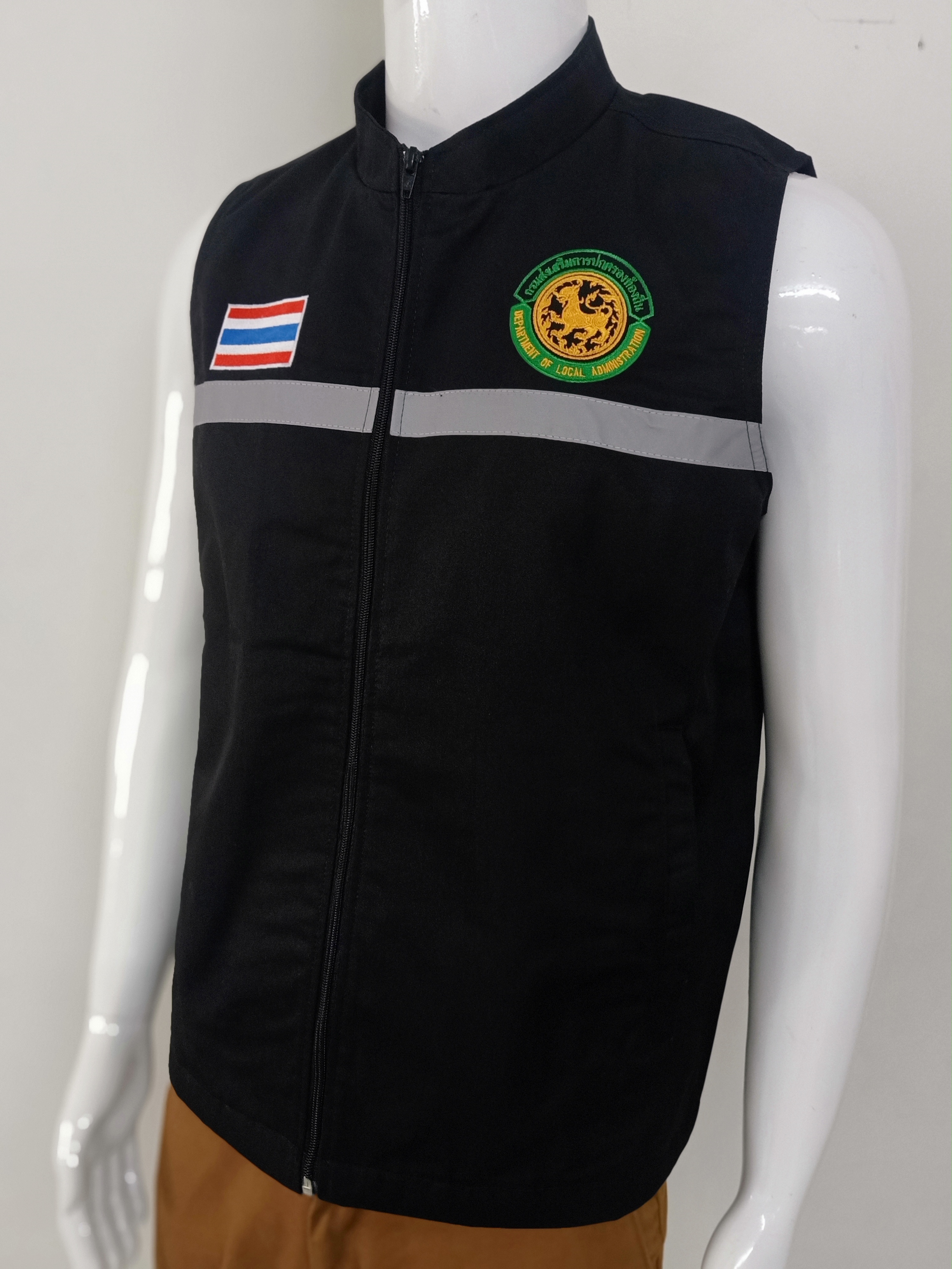 เสื้อกั๊ก กรมการปกครอง / POLICE แบบมีแถปสะท้อนแสง ซับในเต็มตัว ผ้าค้อตต้อน ค้อมทวิวไม่ร้อน งานจากโรงงานไทย