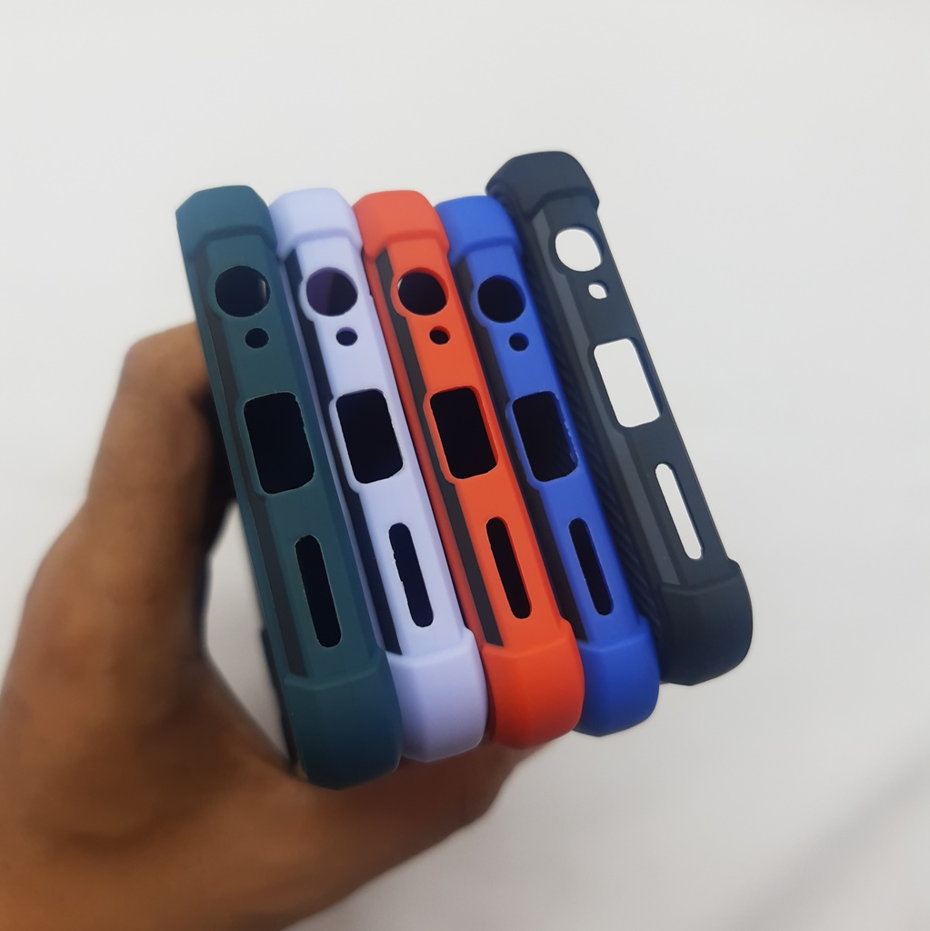 เคส Xiaomi Redmi Note 10 4G กันกระแทกหลังลายขอบสี STR101
