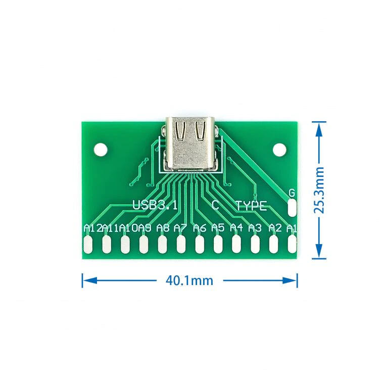 USB C Female Head Test Board USB 3.1 บอร์ดทดสอบ USB Type C