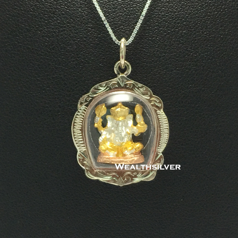จี้พระพิฆเนศองค์3กษัตริย์ L แกะลายไทย