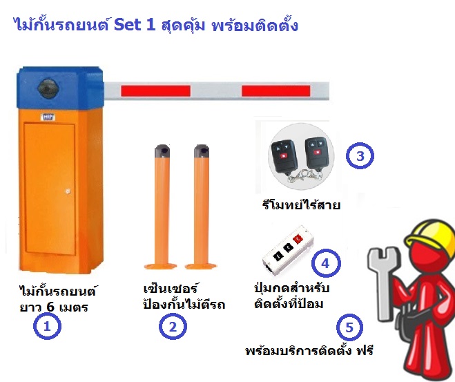 ไม้กั้นรถยนต์ CMW manual set