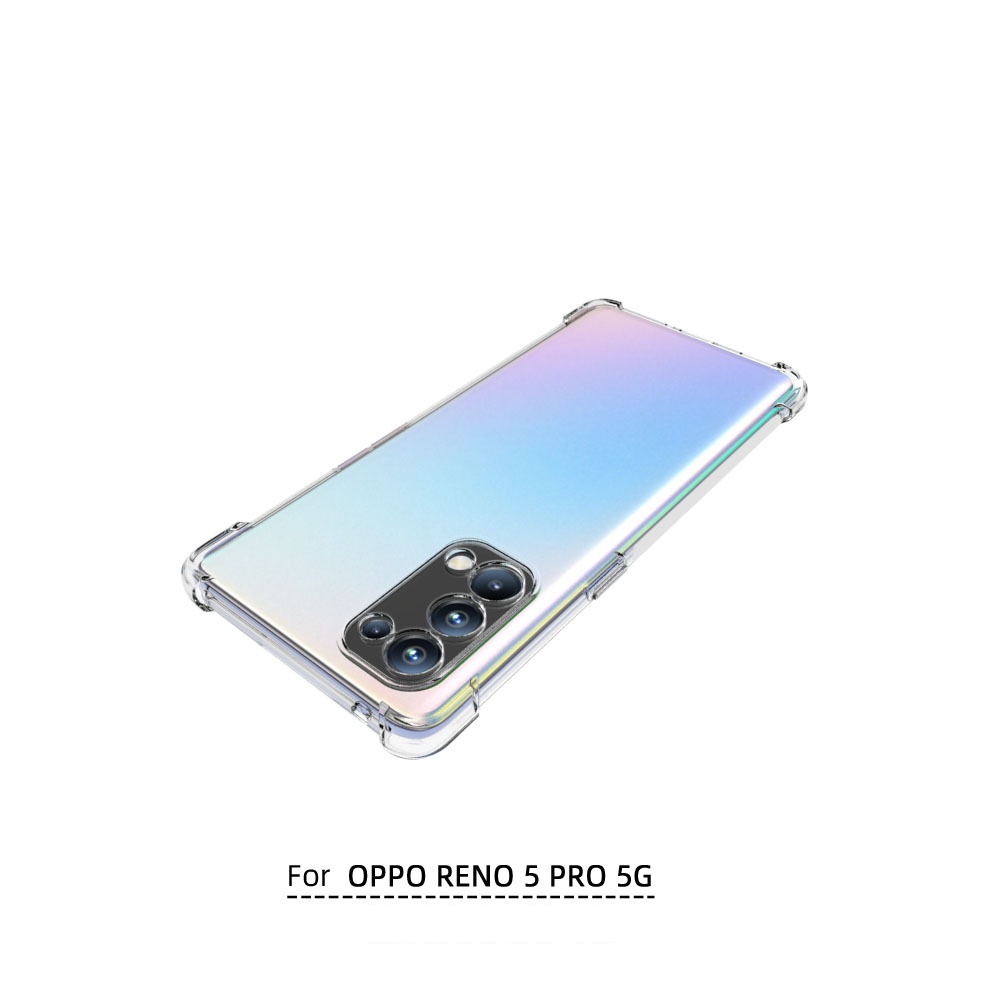 เคส OPPO Reno5 Pro 5G แบบ TPU ใสเสริมขอบและมุมกันกระแทก