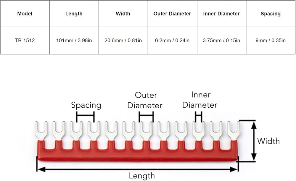 TB-1512 Terminal Block Jumper Connector Bar จั้มเปอร์ สำหรับเทอร์มินอลบล็อก 12 ช่อง
