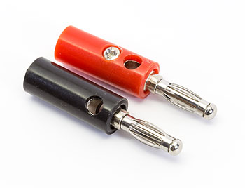 Banana Jack 4mm ตัวผู้ 1 คู่ (ดำ-แดง)
