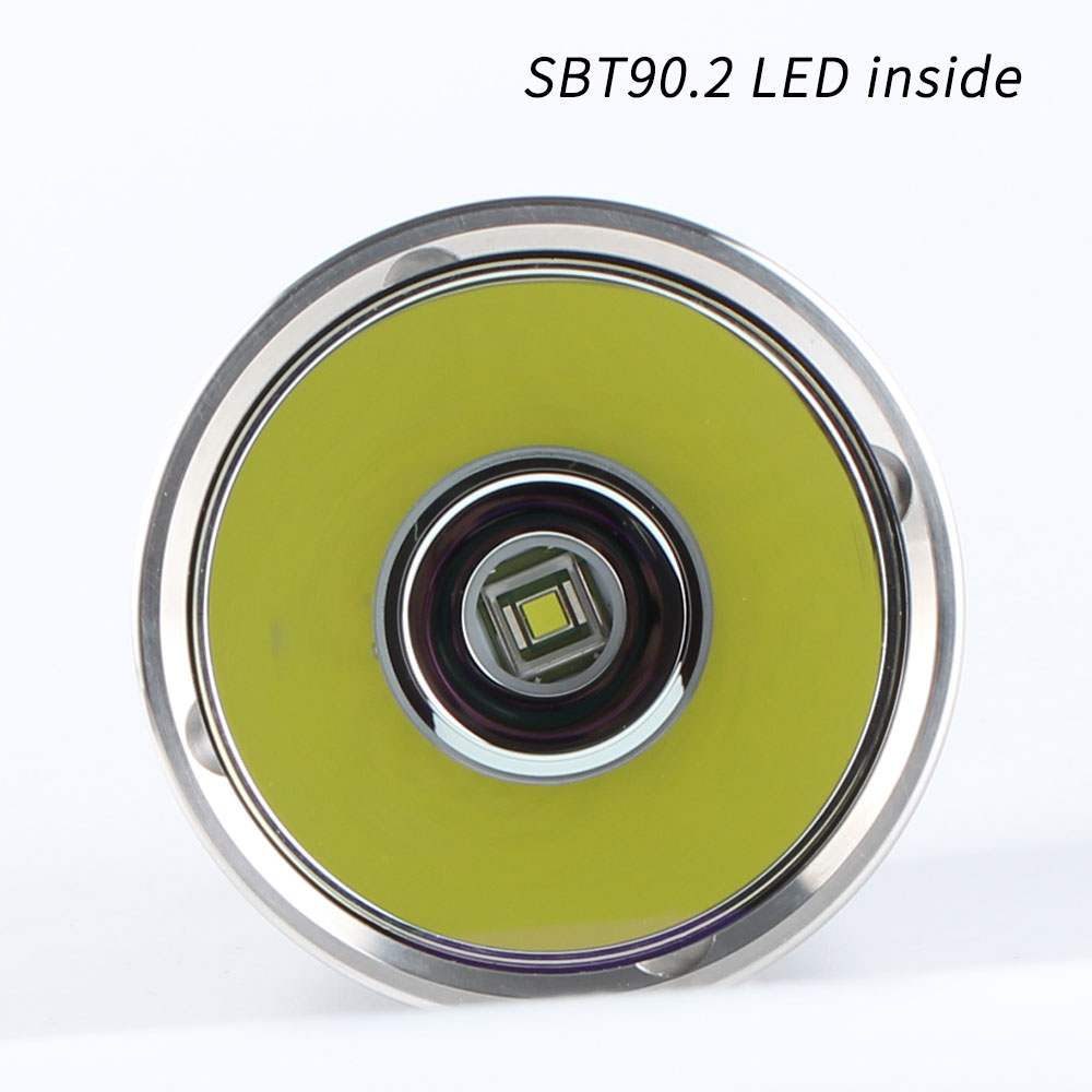 ไฟฉายแรงสูงขนาดกลาง แสงสุดสว่าง Convoy 4X18A SBT90.2 Black หลอด Luminus SBT90.2 5700K แสงค่อนไปเหลือง