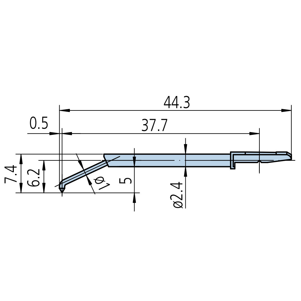 MITUTOYO สไตลัสแบบกรวยสำหรับก้นรู สำหรับ Surftest SJ-410 - Stylus for Hole-bottom cone for surftest SJ-410 Series