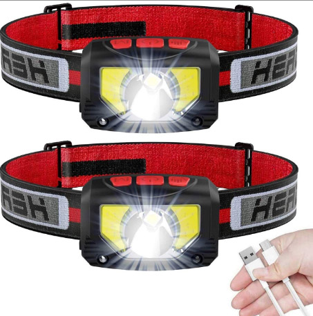 ไฟฉายคาดศีรษะ แบบกระทัดรัด 3 หลอด XPG และ COB พร้อมเซนเซอร์เปิด ปิด Strong Wolf TD 06903