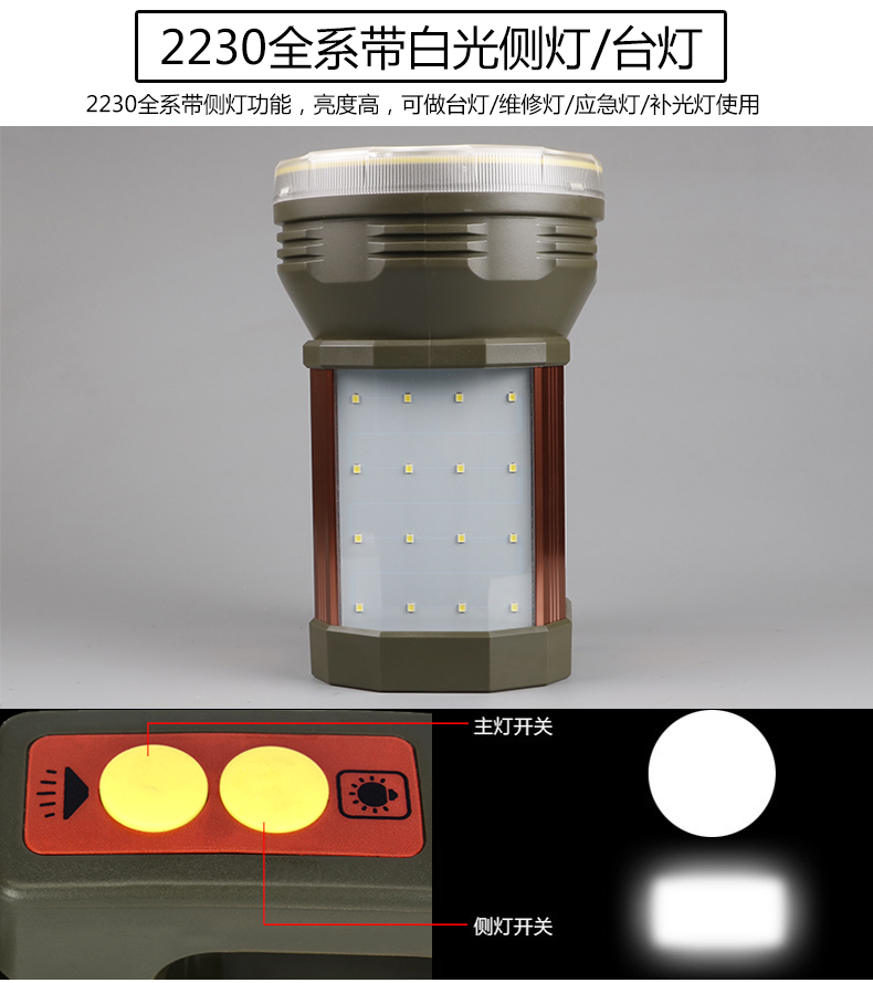 ไฟฉายส่องไกลแรงสูงขนาดใหญ่ Han Guang 2230T Cree LED MT-G2