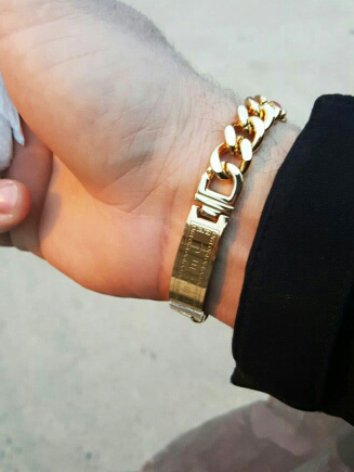 Jetsus Hand Accessories สี Gold / Gray ( กำไล สร้อยข้อมือ สแตนเลสแท้ )