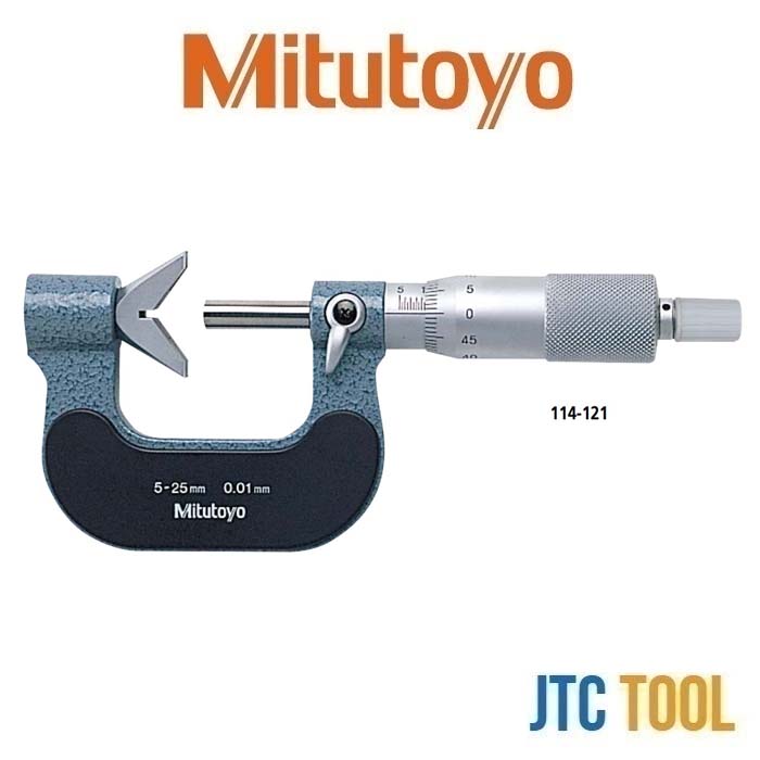 ไมโครมิเตอร์ปลายสัมผัสตัววี - V-Anvil Micrometer [Series 114] [Brand: Mitutoyo]