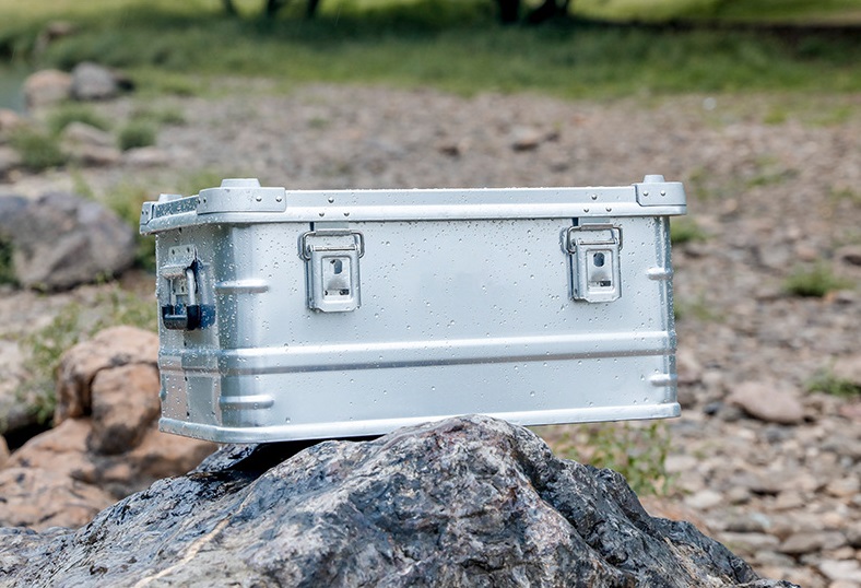 กล่องอลูมิเนียม เก็บของ แค้มปิ้ง 58 ลิตร Aluminum Storage Box 58L