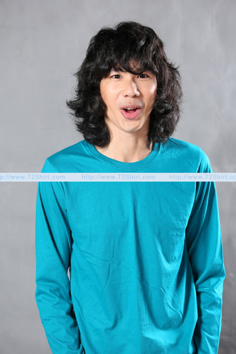 เสื้อยืด คอกลม แขนยาว สีเขียวหยก Size 3XL