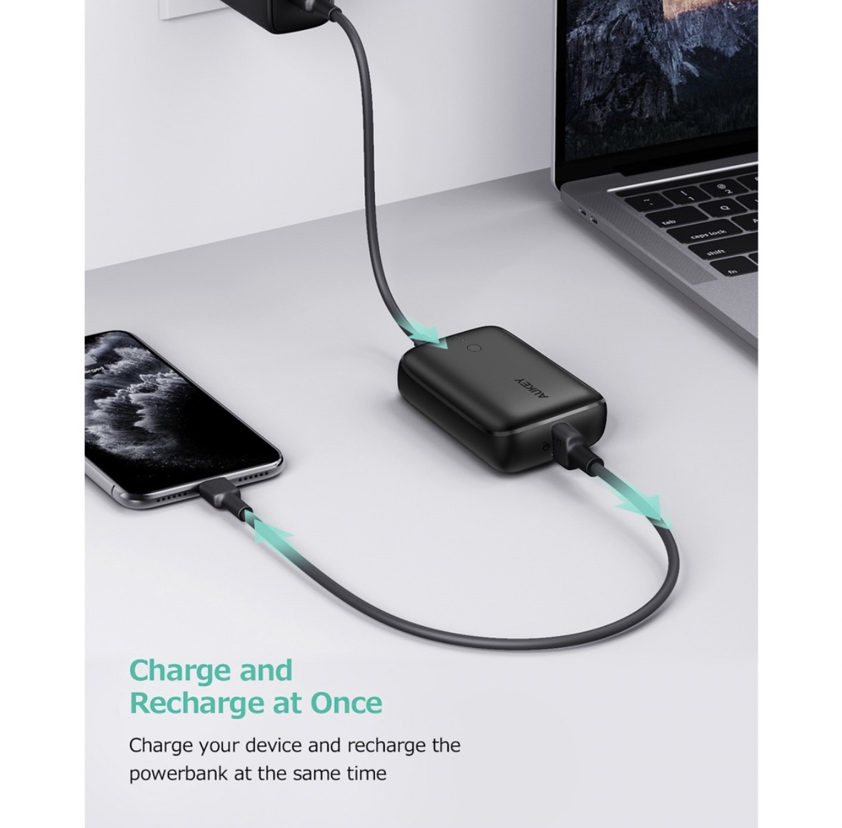 AUKEY PB-N83S พาวเวอร์แบงชาร์จเร็ว PowerPlus Sprint 10000mAh 22.5W Power Delivery & QC3.0