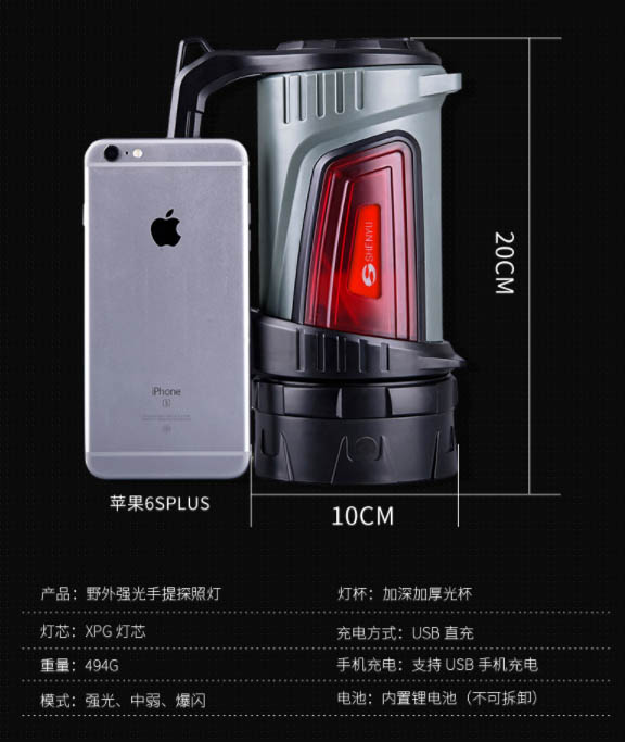 ไฟฉายส่องไกลแรงสูงขนาดใหญ่ SHENYU รุ่น 7028