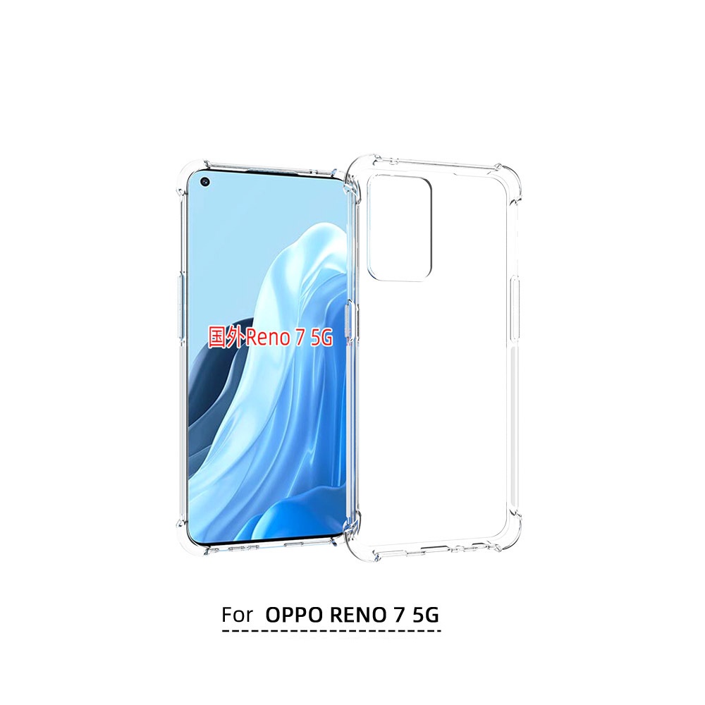เคส OPPO Reno7 5G แบบ TPU ใสเสริมขอบและมุมกันกระแทก