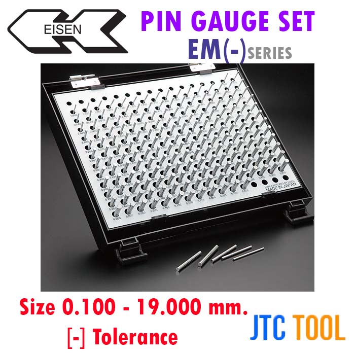 ชุดพินเกจเฉพาะด้านติดลบ - Pin Gauge Set EM(-) Series [Brand: Eisen]