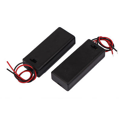 รางถ่าน AAA 2 ก้อน มีฝาปิดและสวิตช์