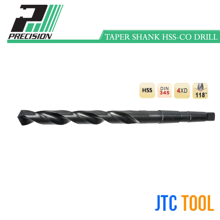 ดอกสว่านไฮสปีดเจาะเหล็กก้านเตเปอร์ No.5ATS - General Purpose Taper Shank, Metric No.5ATS [Brand: Precision]