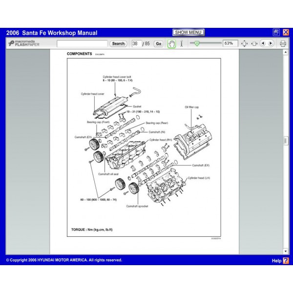 CD รวมคู่มือซ่อมและ WIRING DIAGRAM HYUNDIA 7 รุ่น ปี 2006 (EN)