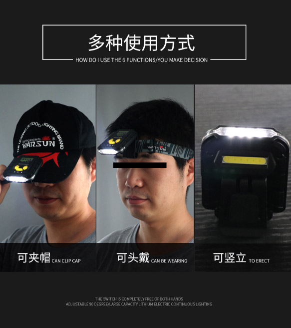 ไฟฉายคาดศีรษะ หรือคาดหมวก แบบ 4 หลอด Osram LED Warsun รุ่น S6