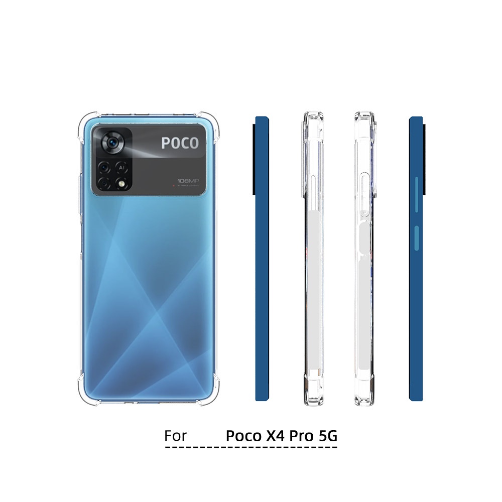 เคส POCO X4 Pro 5G ใสอ่อนเสริมขอบกันกระแทก