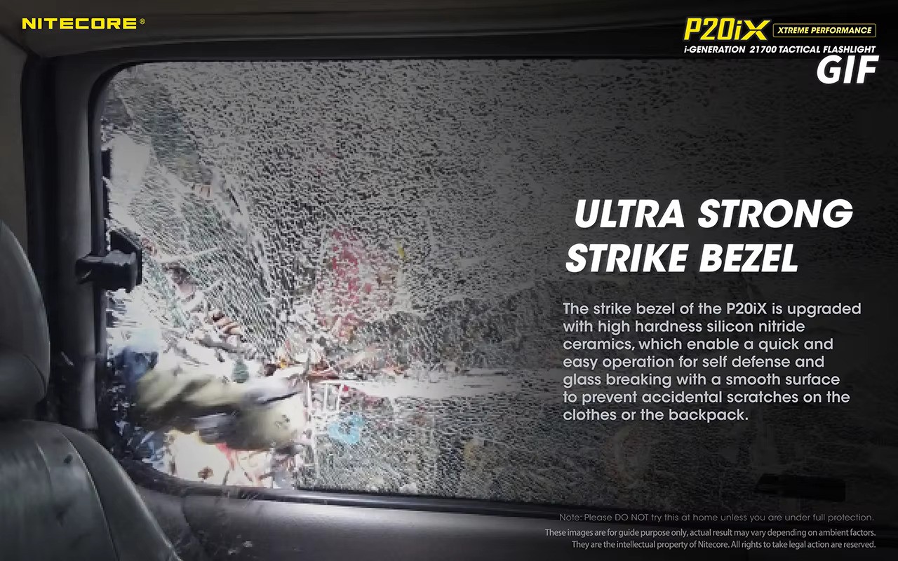 ไฟฉายพกพาแรงสูงขนาดเล็ก กระชับมือ Nitecore P20ix หลอด Cree XP-L2 V6 4 หลอด 4000 Lm