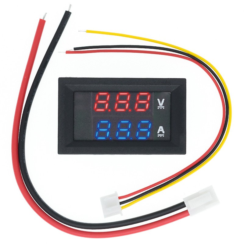 DC0-100V / 50A LED DC Dual Display Digital Voltmeter Ammeter พร้อม Shunt ขนาด 50A