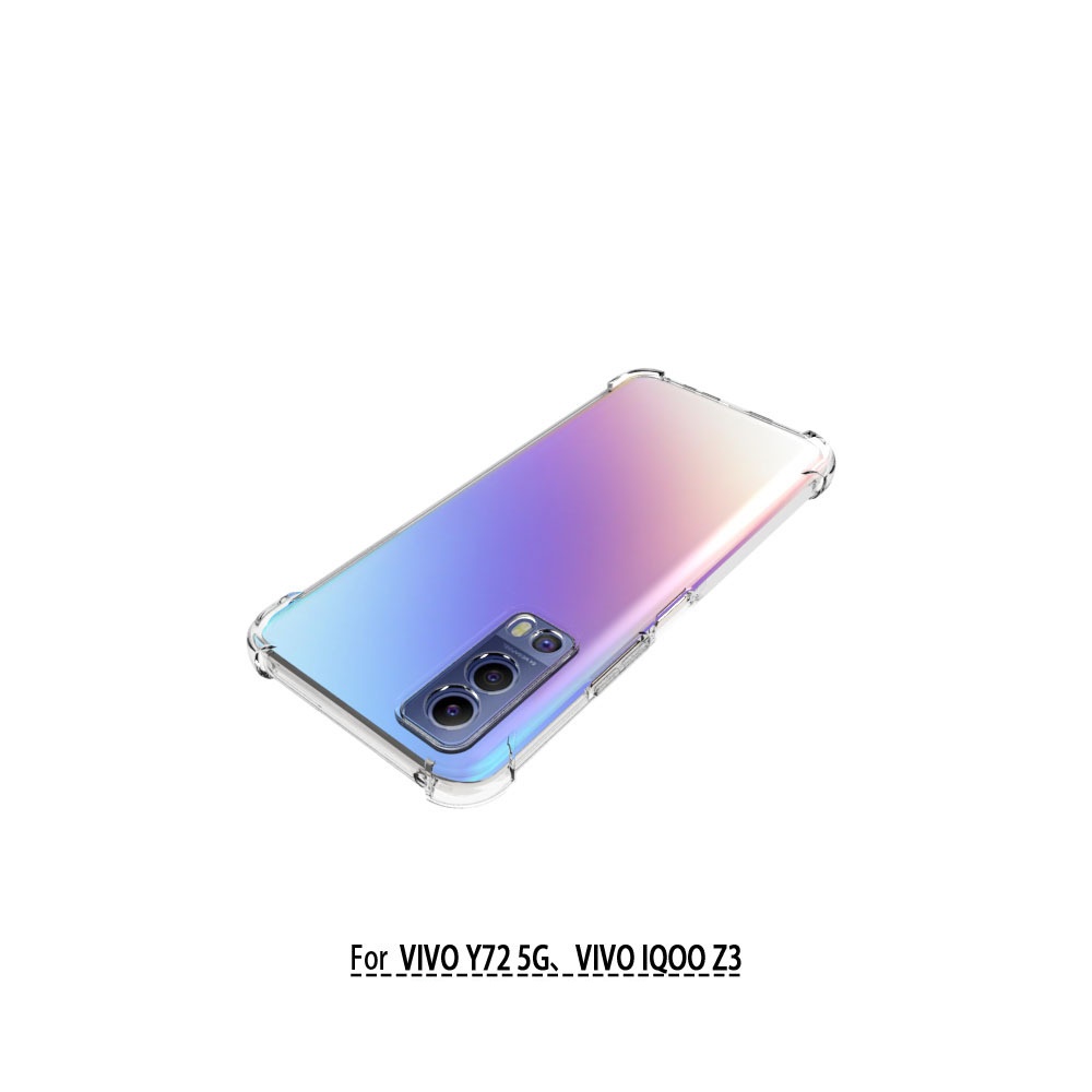 เคส Vivo Y72 5G / Y52 5G แบบ TPU ใสเสริมขอบและมุมกันกระแทก