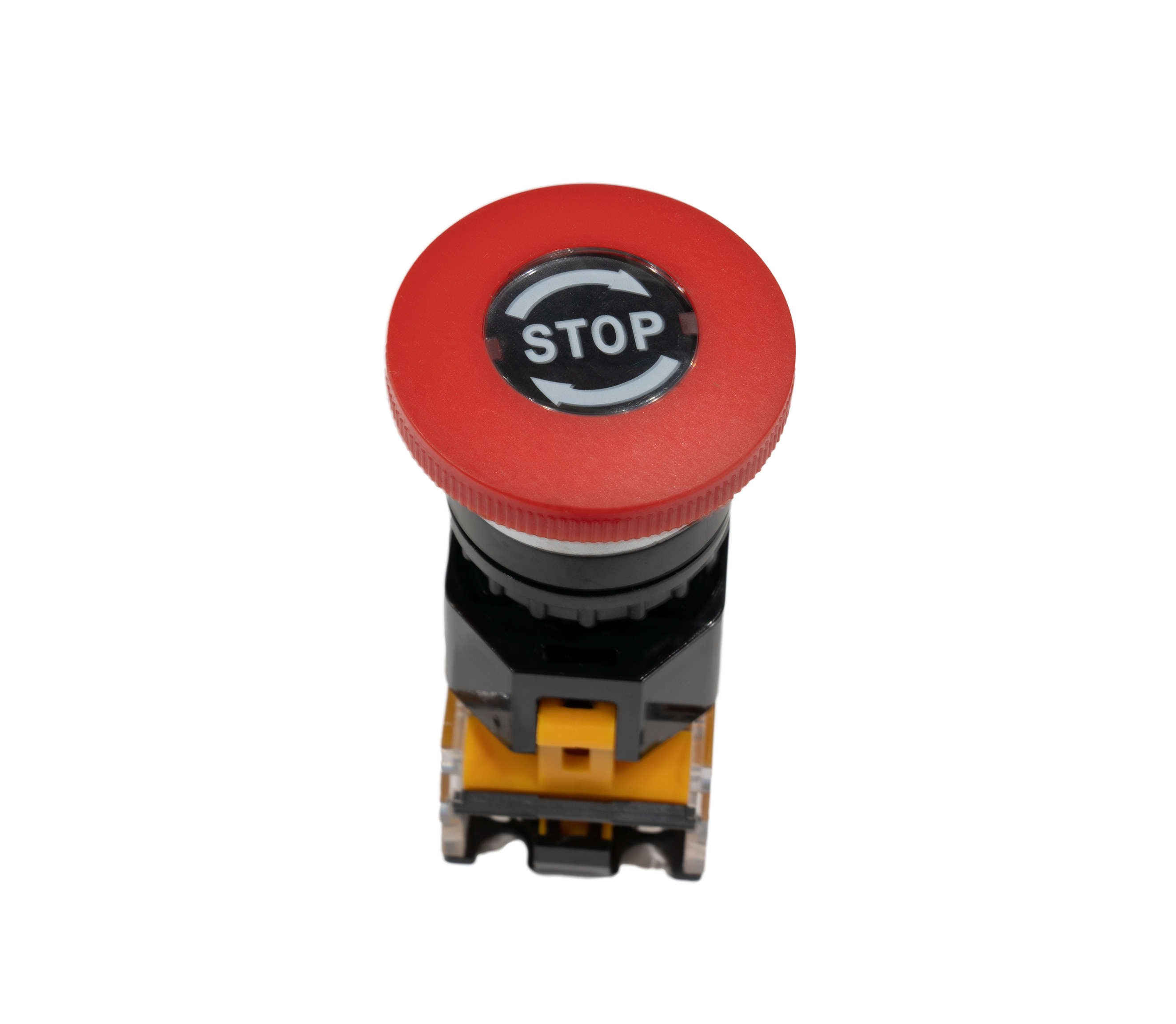 LA38-11ZS สวิทซ์ดอกเห็ด ปุ่มหยุดฉุกเฉิน STOP สำหรับตู้คอนโทรล Emergency Stop Button 1NO 1NC 22mm