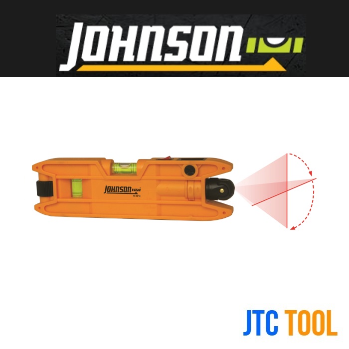 ระดับน้ำฐานแม่เหล็กแบบเลเซอร์ - Magnetic Torpedo Laser Level No.40-0915 [Brand: Johnson]
