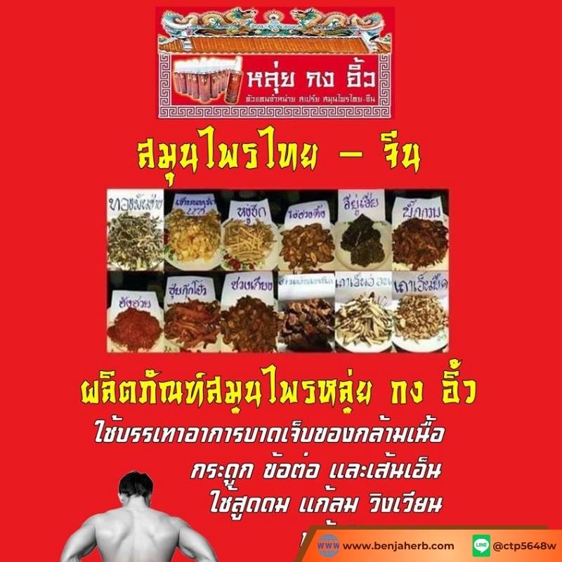 ชุด 12 ขวด/สเปรย์สมุนไพรไทย-จีน "หลุ่ยกงอิ้ว" สเปร์แก้ปวดเมื่อย 75 มล.