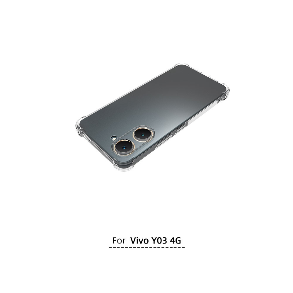 เคส Vivo Y03 4G ใสเสริมขอบและมุมกันกระแทก