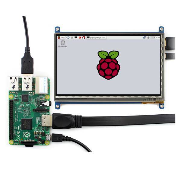 จอ LCD สำหรับ Raspberry Pi รองรับการสัมผัส 7 นิ้ว HDMI LCD 1024x600 with Capacitive Touch