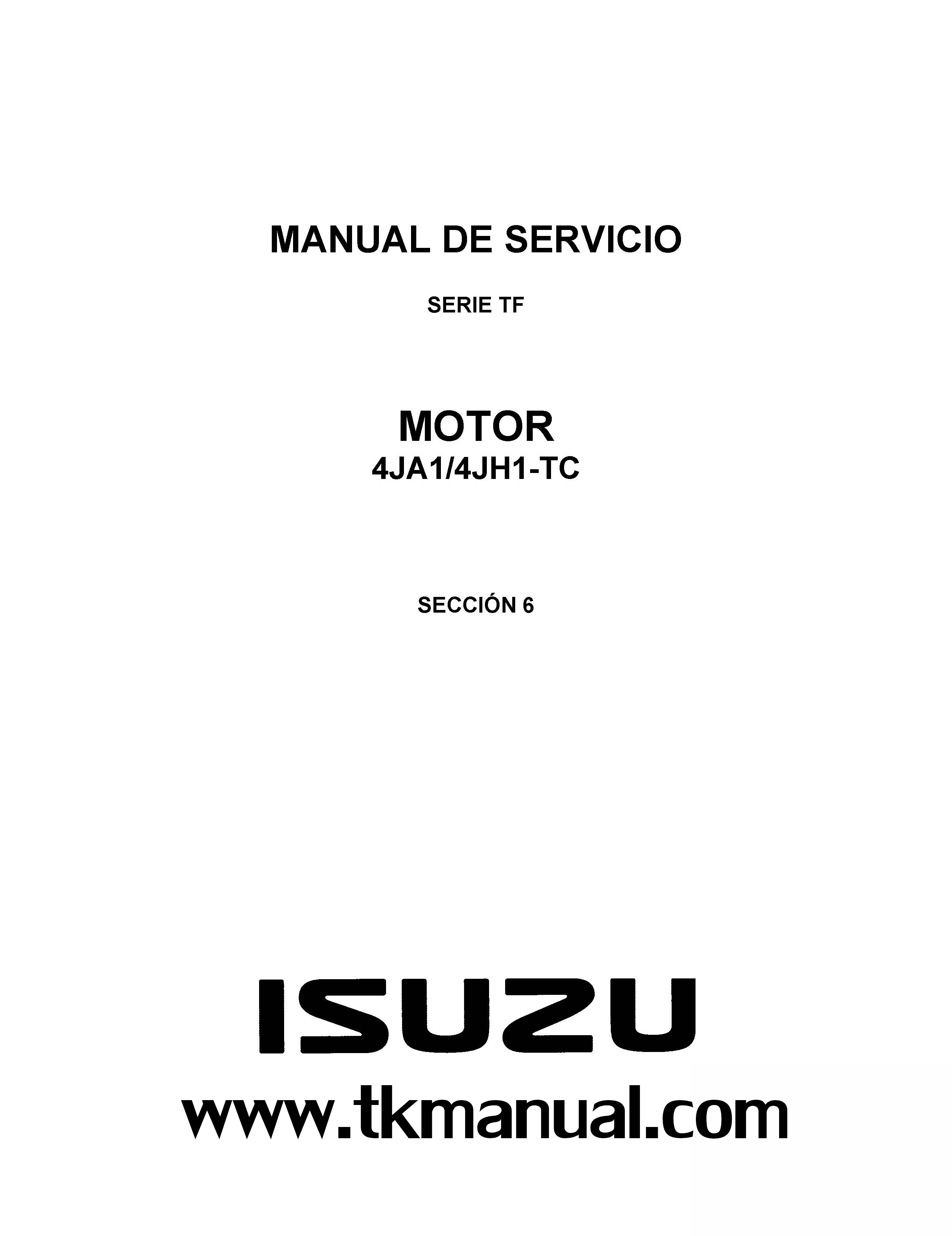 หนังสือ คู่มือซ่อมเครื่องยนต์ และวงจรไฟฟ้า Wiring Diagram 4JA1, 4JH1 ภาษาอังกฤษ