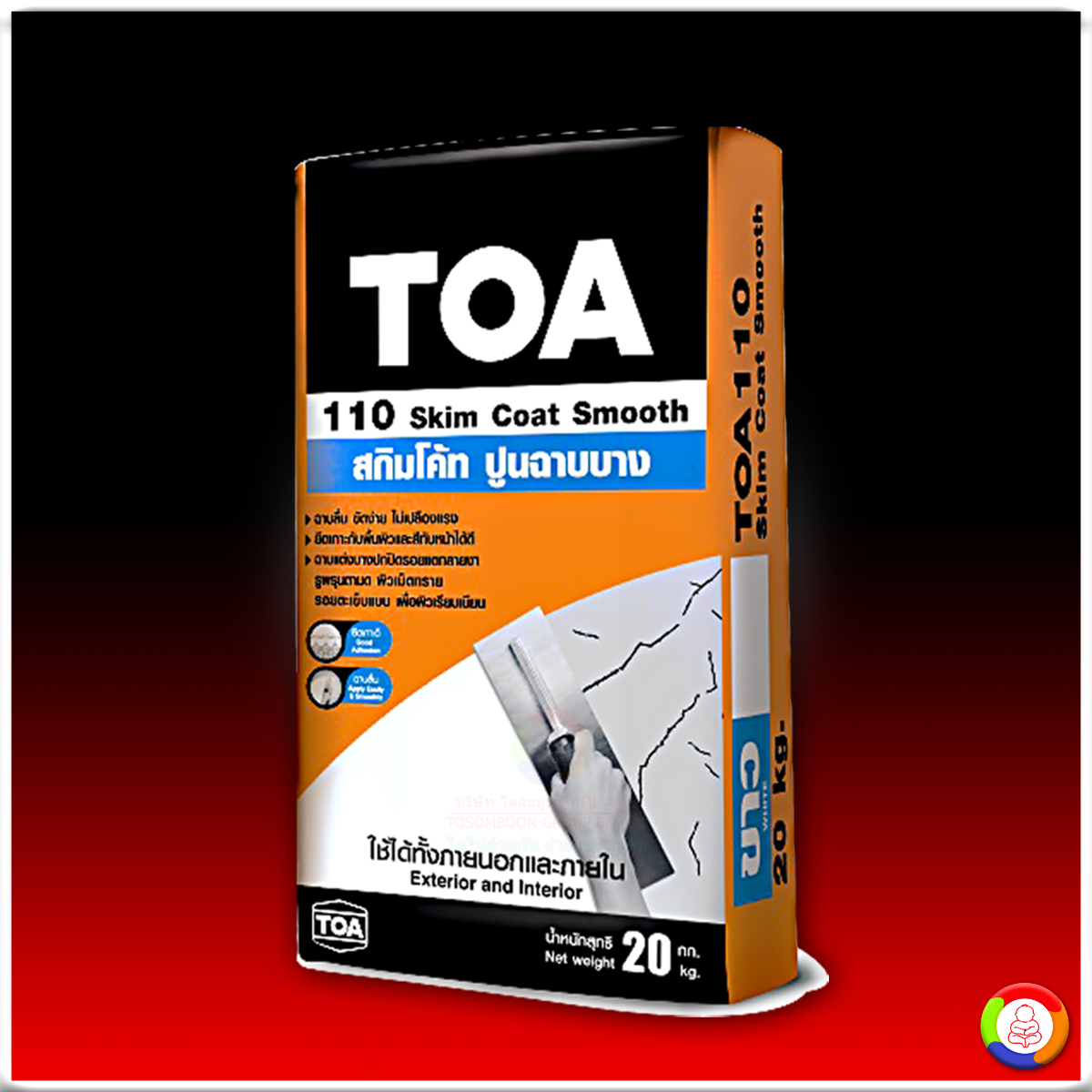 TOA 110 Skim Coat Smooth ทีโอเอ 110 สกิมโค้ท สมูท