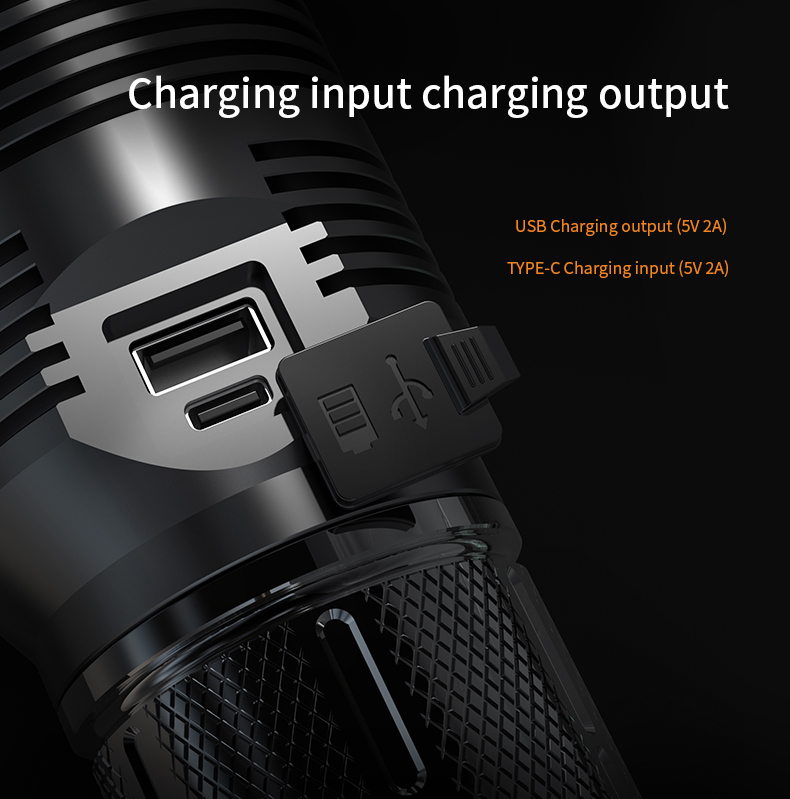 ไฟฉายจับถือ ขนาดกลาง Natfire GTR30 P90 LED 3000 LM