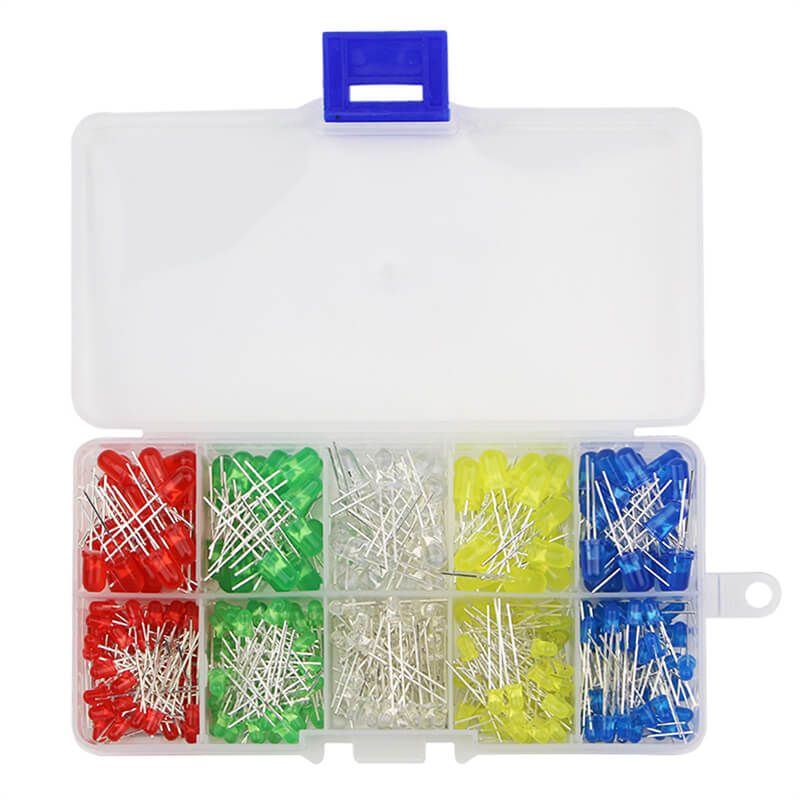 กล่องชุดรวมหลอด LED 5mm/3mm LED Kit Box 5 Colors (300pcs)