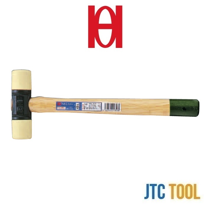 ค้อนพลาสติกลำตัวเหล็กด้ามไม้ - Plastic Hammer Steel Body Wooden Handle [Brand: OH]