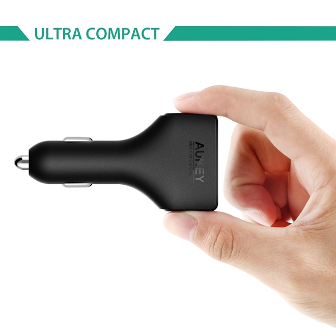 ที่ชาร์จในรถ Aukey 4-Port USB Car Charger Quick Charge 3.0 with PowerAll (QC 3.0 + QC 2.0) + แถมสาย USB (CC-T9)