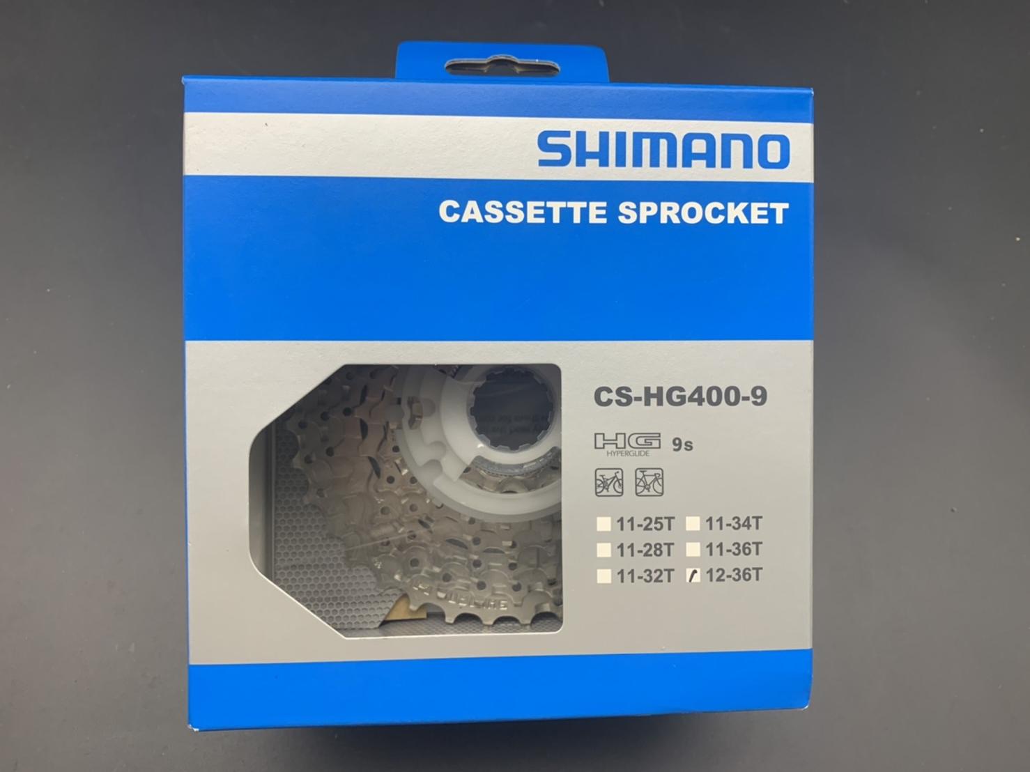 สเตอร์ Shimano Sora / Alivio 9 Speed รุ่น CS-HG400 ขนาด 11-25 / 11-28 / 11-30 / 11-32 / 11-34 / 12-36