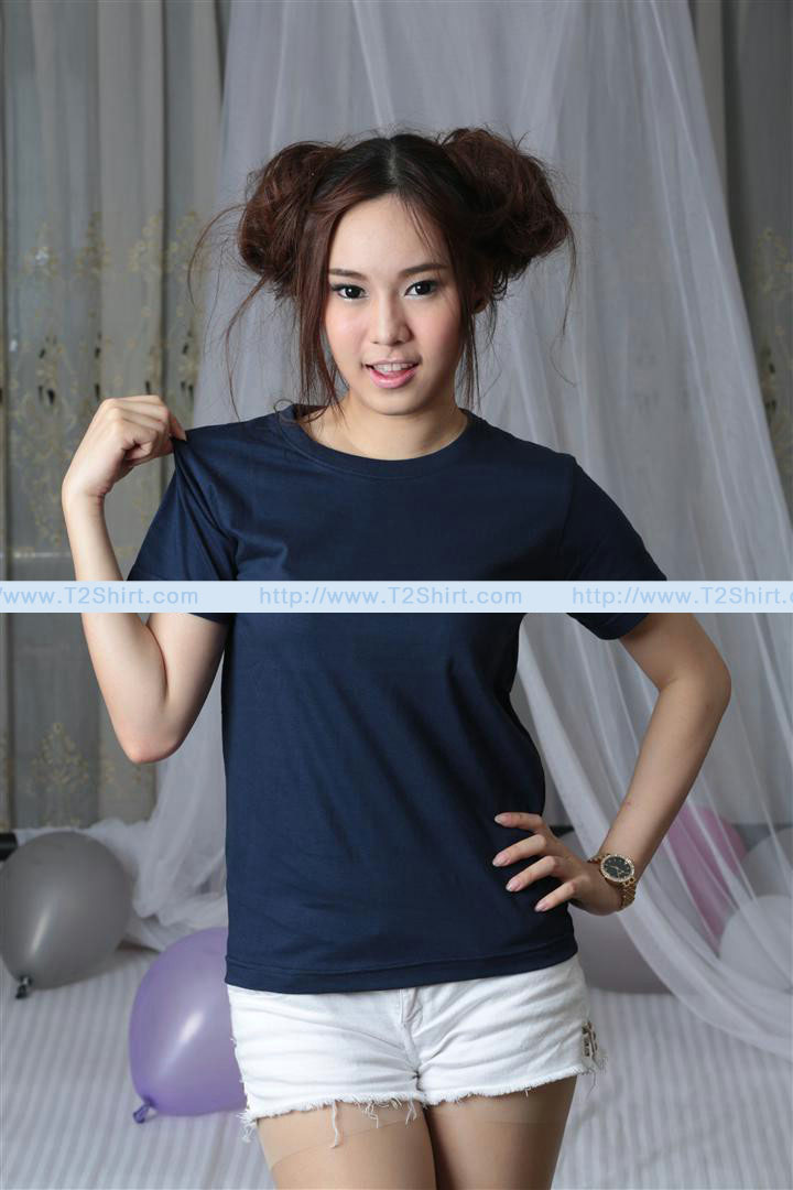 เสื้อยืด คอกลม แขนสั้น สีกรมท่า Size M