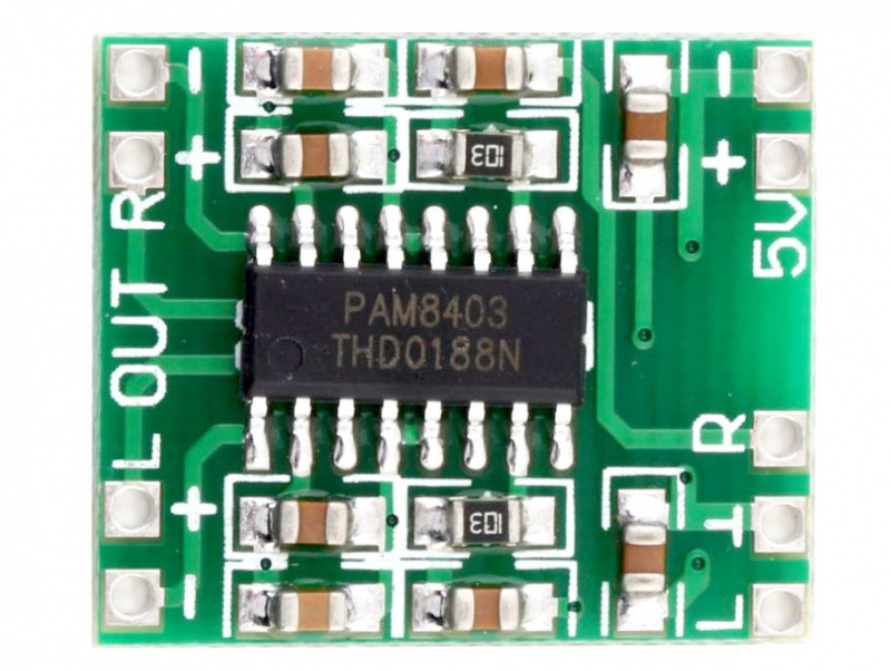 PAM8403 Mini Two-channel Stereo Audio Amplifier Class-D Module 2.5V-5V 3W+3W โมดูลขยายเสียงขนาดเล็ก