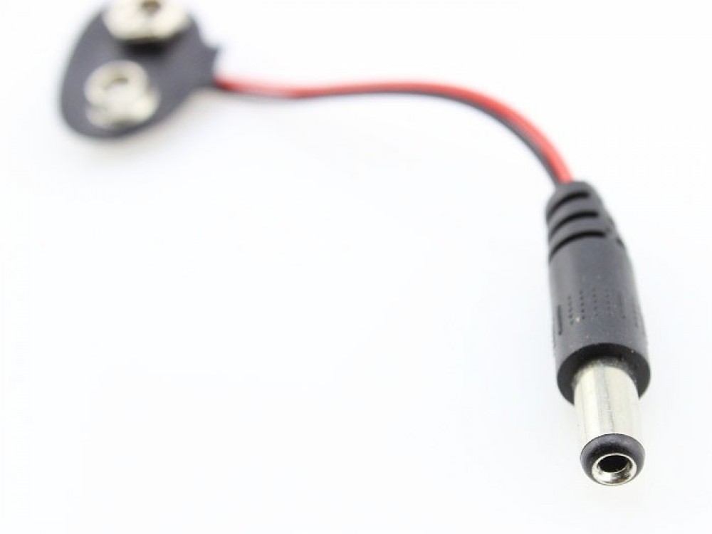 9V Battery to DC Male Jack 5.5x2.1mm for Arduino