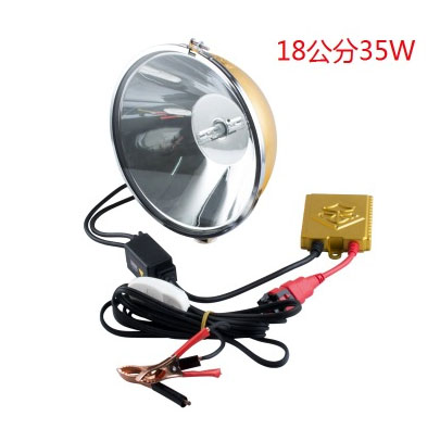 ไฟฉายแรงสูง แบบโคม Xenon ขนาดโคม 18 CM กำลัง 35 Watt / 12 Volt DC บนขาตั้งอย่างดี