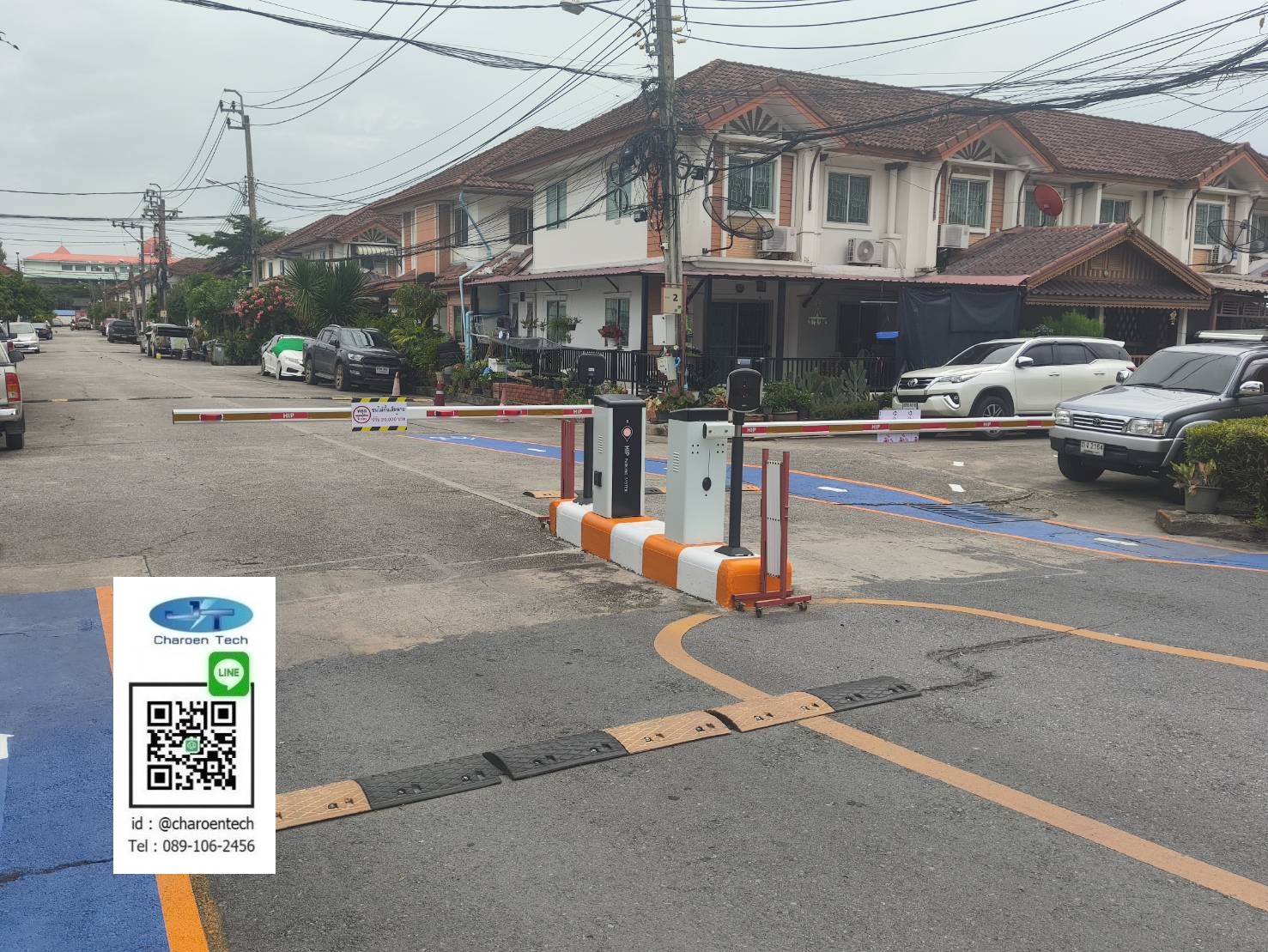 ไม้กั้นรถยนต์ระบบอ่านบัตร easy pass