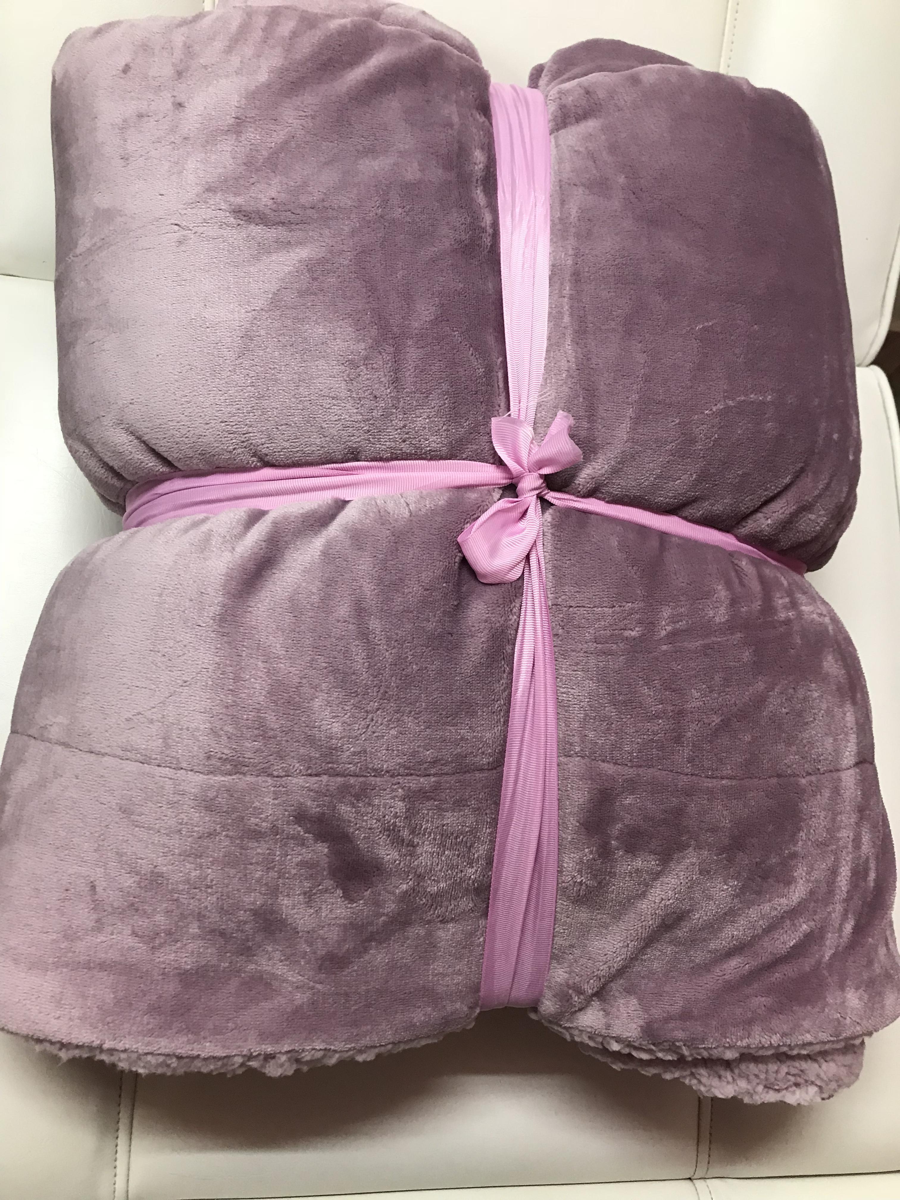 ผ้าห่มขนแกะ8ฟุต 2 ชั้น รุ่นสีเดียว โปร 595 ส่งฟรี