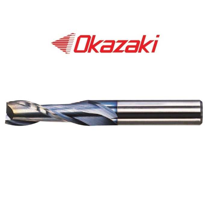 ดอกเอ็นมิลคาร์ไบด์2ฟันเคลือบผิวสำหรับอลูมิเนียม - Coated Solid Carbide Square Endmills for Aluminum 2 Flutes SAD2D Series [Brand: Okazaki]
