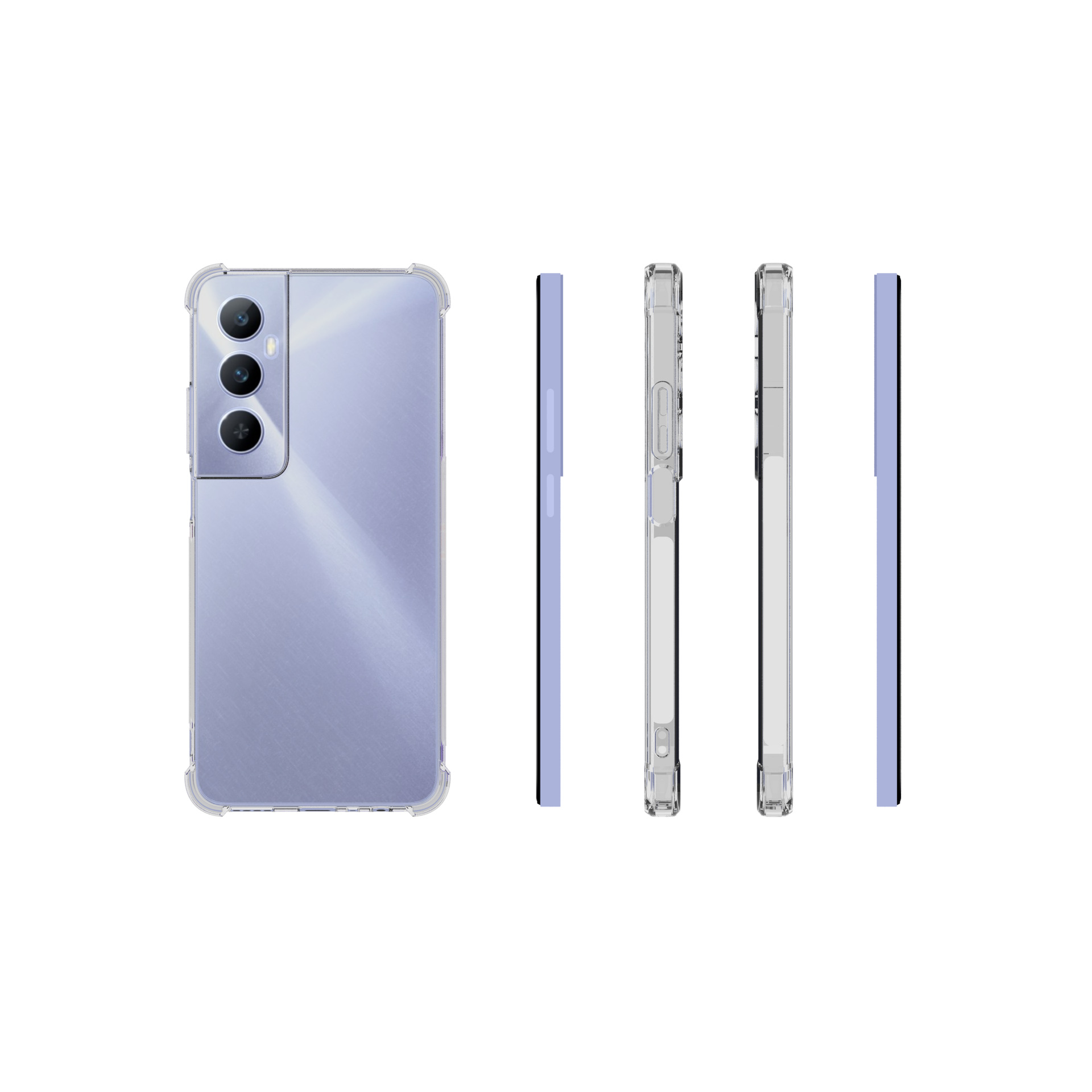 เคส realme C65 ใสเสริมขอบและมุมกันกระแทก