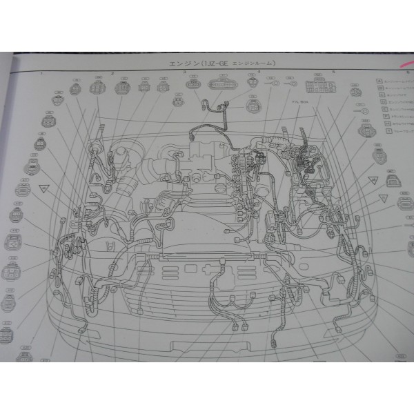 หนังสือ วงจรไฟฟ้า (wiring diagram) รถยนต์ Toyota Crown JZS141 91~ เครื่องยนต์ 1JZ-GE